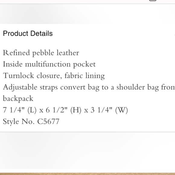 Coach Convertible Mini Backpack - Picture 2 of 9